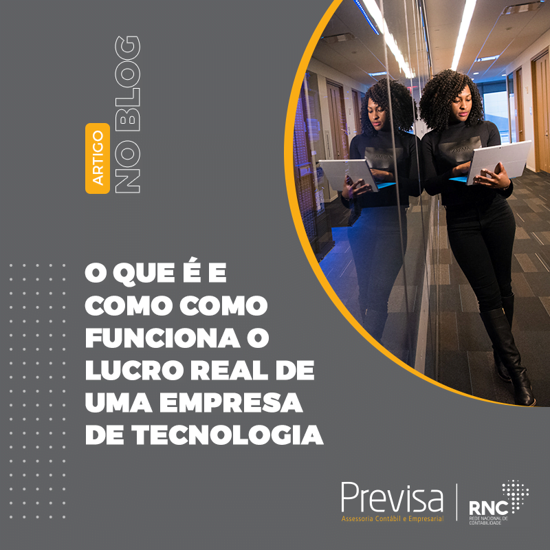 lucro real de empresa de tecnologia